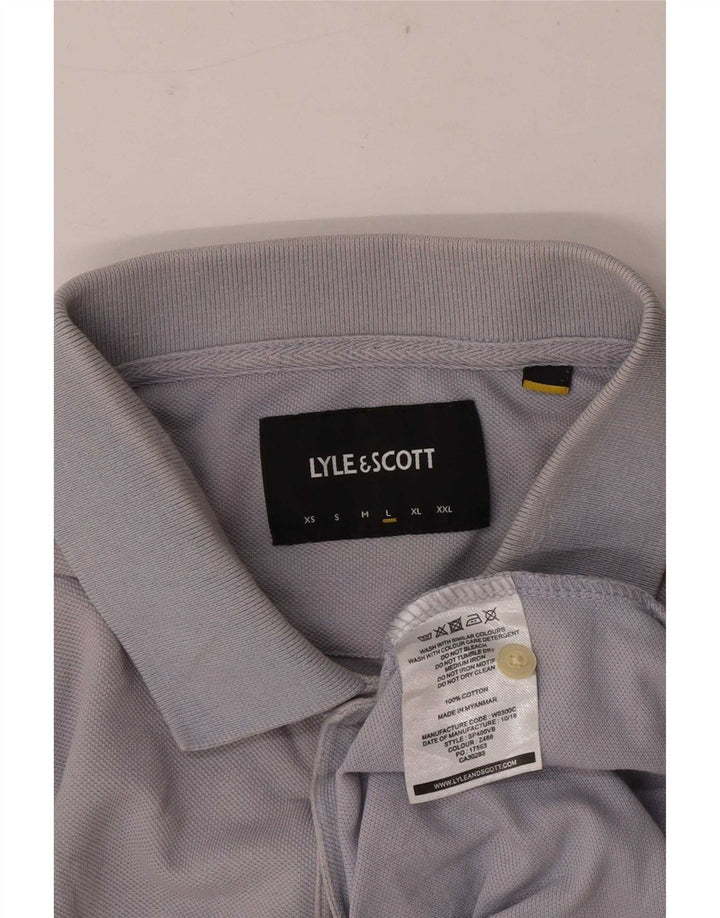 Lyle & Scott Polo à manches courtes pour hommes, grand coton gris