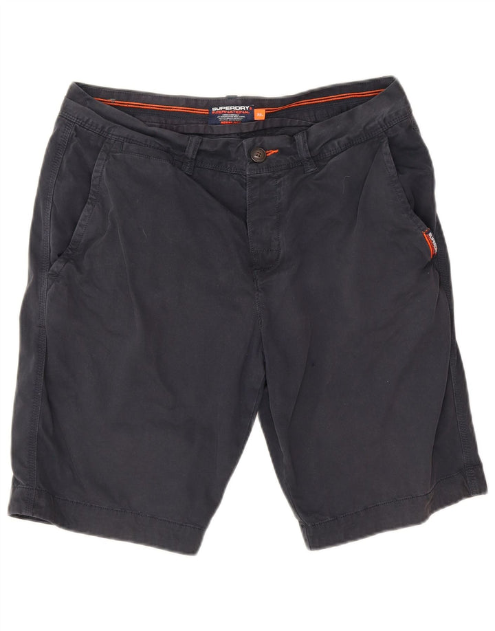 Superdry Short Chino Homme W32 Bleu Marine Moyen Coton