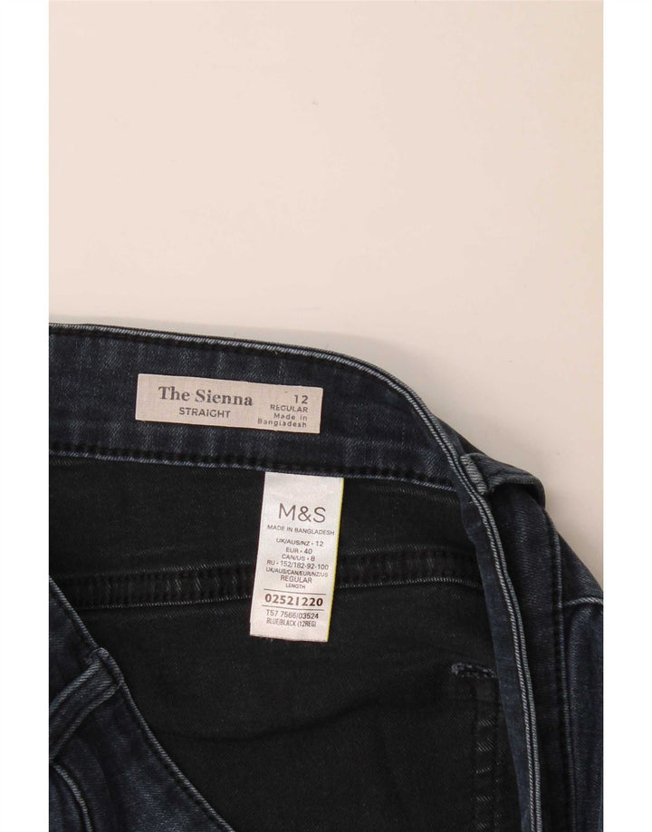 Marks & Spencer Jean droit pour femme UK 12 Medium W30 L30 Bleu marine