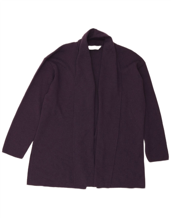 MARKS & SPENCER Womens Oversized Open Cardigan Sweater UK 12 Medium Purple