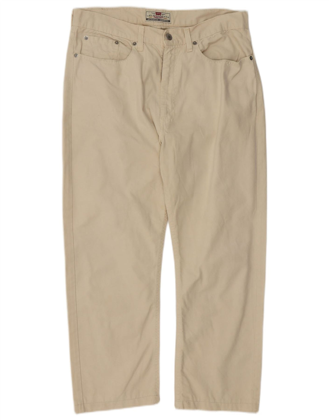 LEVI'S Pantalon Court Droit 458 Homme W34 L24 Beige Coton