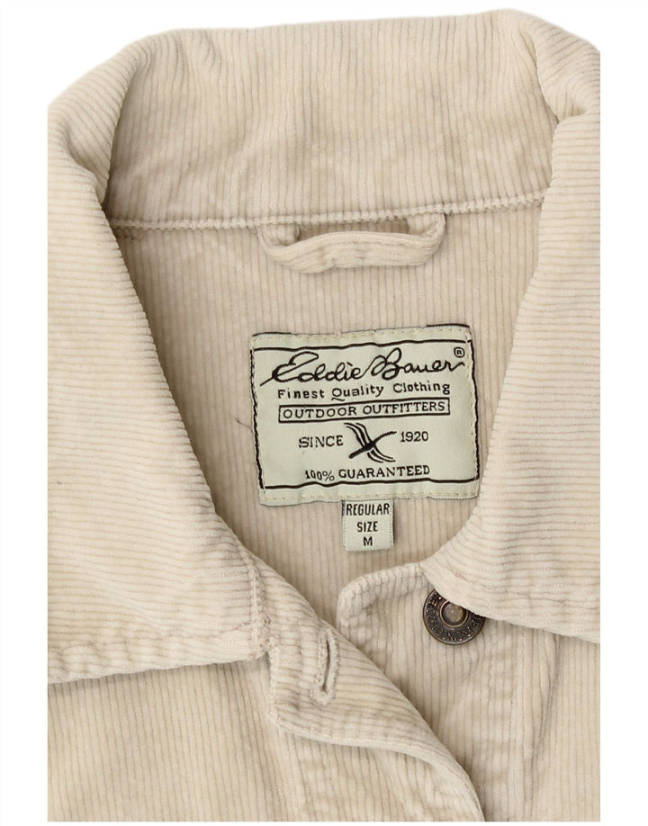 Eddie Bauer Veste en velours côtelé pour femme UK 12 Coton beige moyen