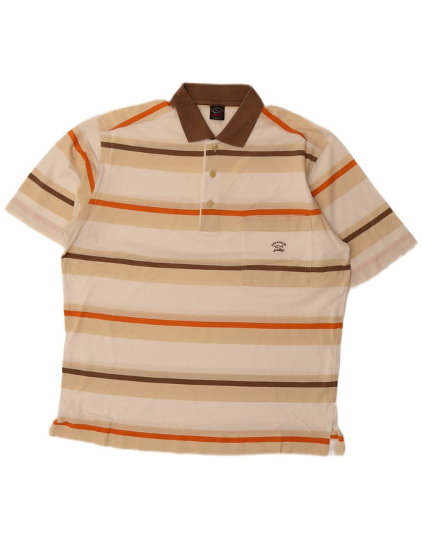 Paul & Shark Polo Homme Large Beige Rayé