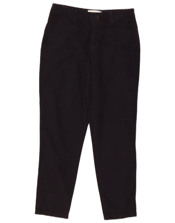 Zara Pantalon Chino Slim Femme EU 36 Small W26 L27 Bleu Marine Coton