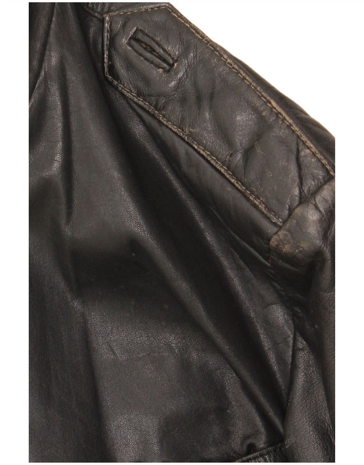 Veste en cuir homme vintage UK 42 XL Cuir noir