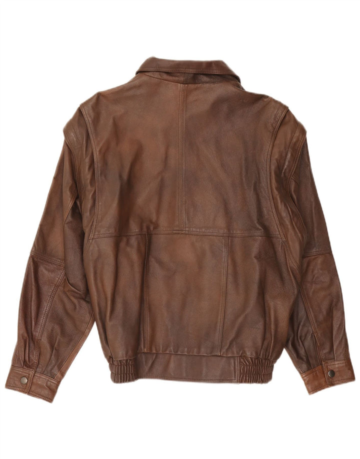 Veste en cuir homme vintage UK 38 Cuir marron moyen Rétro