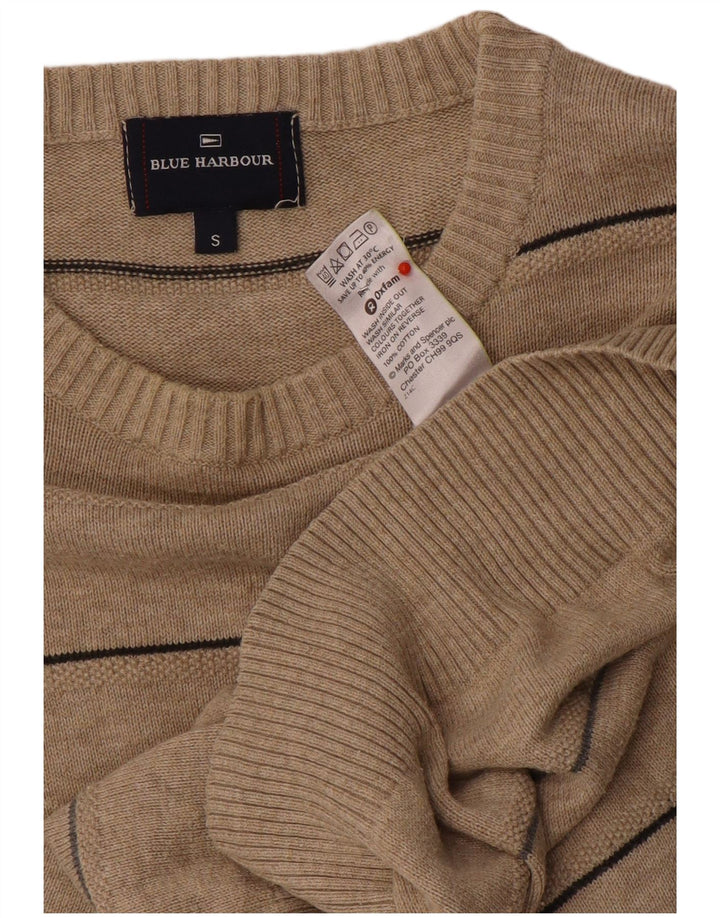 Marks & Spencer Pull à col rond Blue Harbour pour homme, petit beige