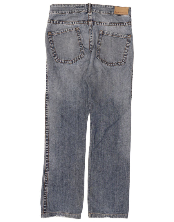 Calvin Klein Jean droit femme W32 L31 bleu