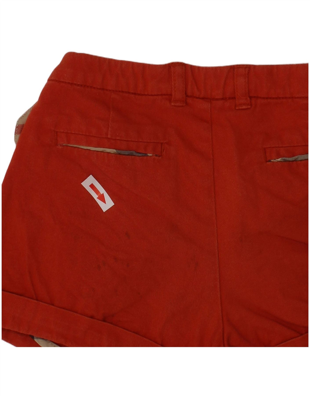 Burberry Short Chino Fille 5-6 Ans W22 Rouge Coton Classique