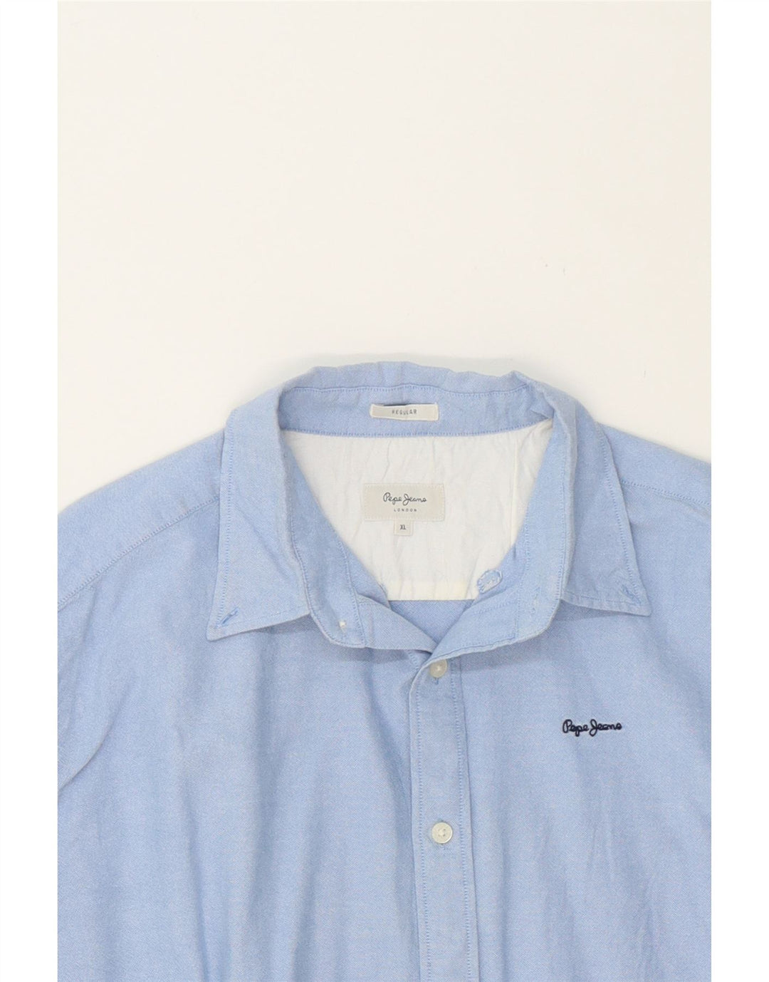 PEPE JEANS Mens Regular Fit Shirt XL Blue Cotton Vintage PEPE Jeans and Second-Hand PEPE Jeans from Messina Hembry 