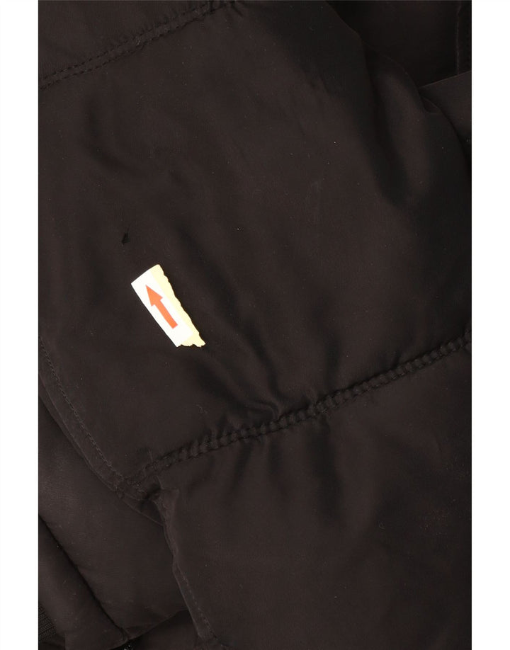 Zara Manteau matelassé à capuche pour homme UK 36 Small Noir Polyester