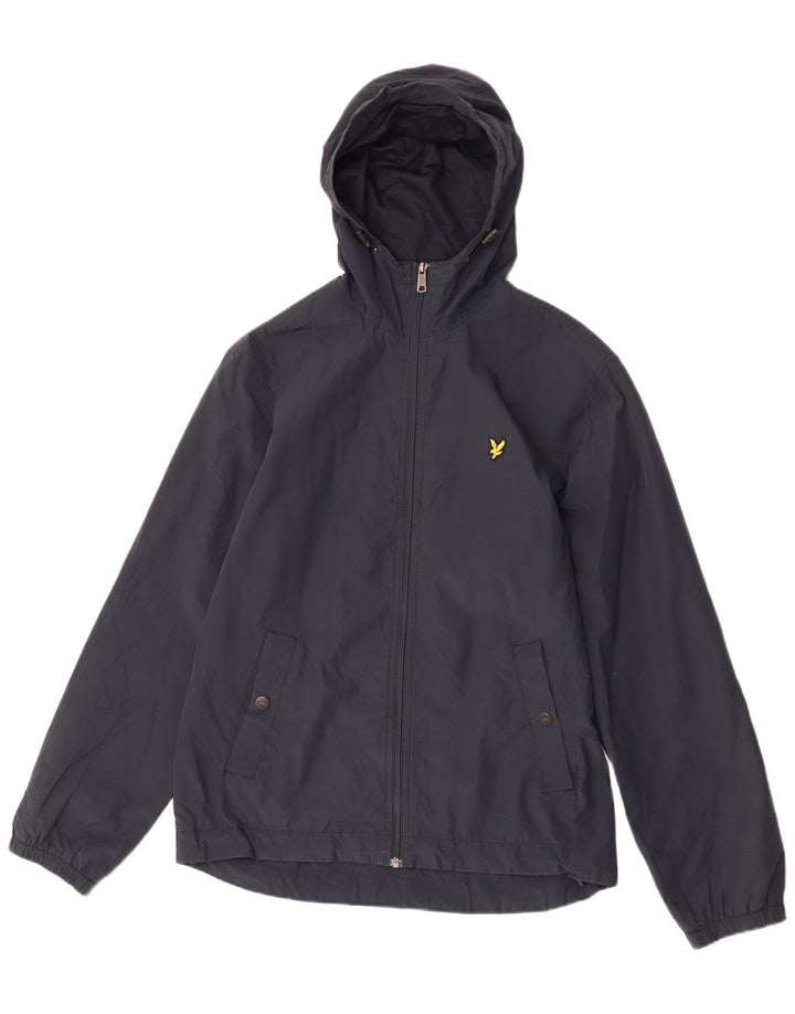 Lyle & Scott Veste de pluie à capuche pour homme UK 38 Bleu marine moyen