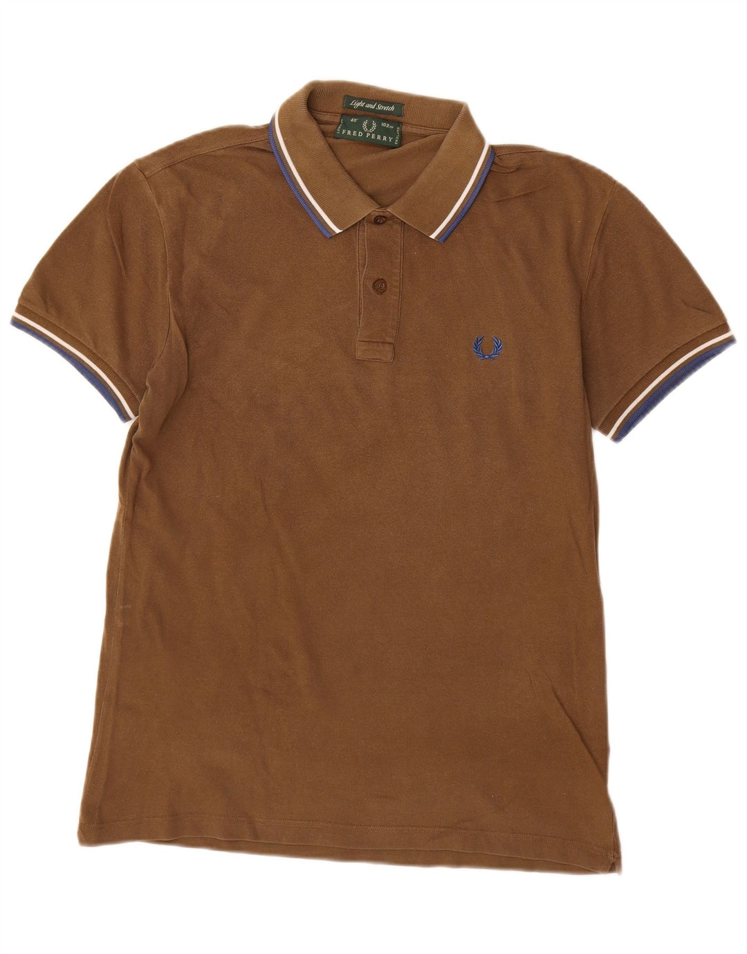 Fred Perry Polo Léger et Stretch Homme Marron Moyen Coton