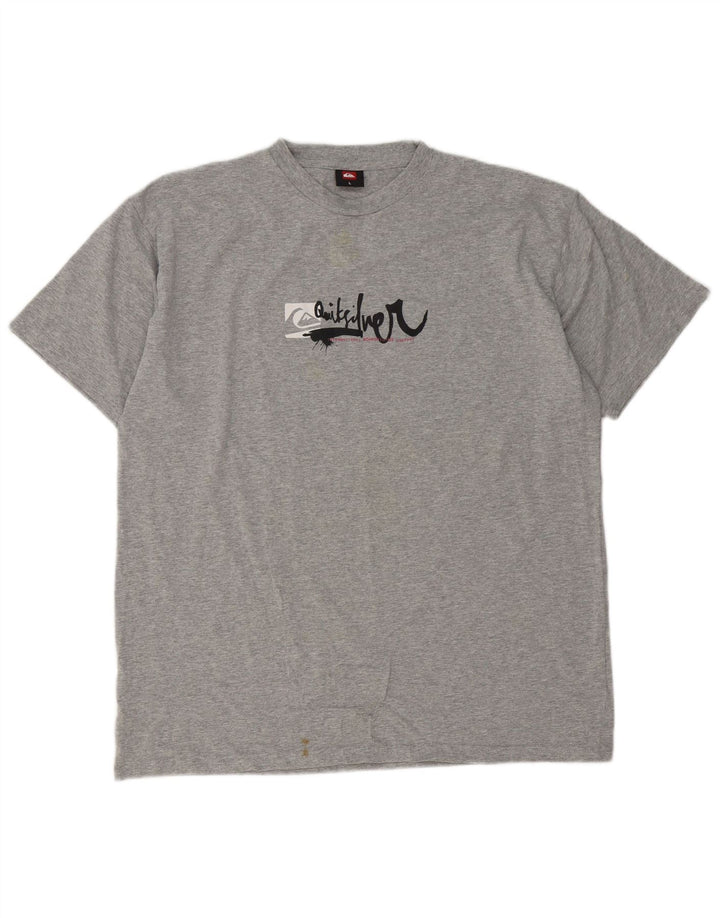 Quiksilver T-Shirt Graphique Homme Grand Gris