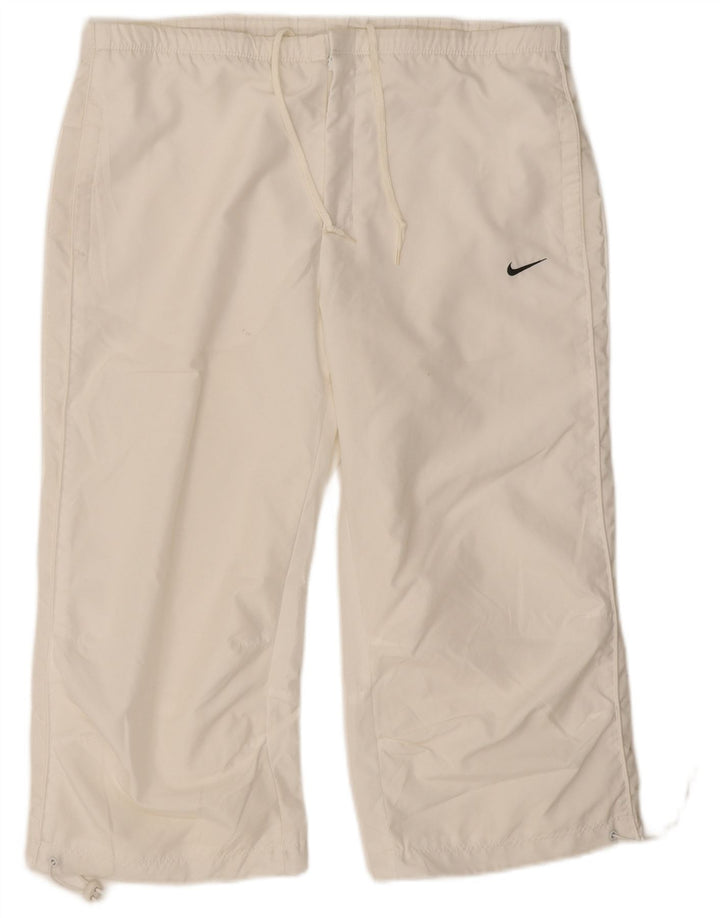 Pantalon de survêtement Nike Femme Capri UK 14/16 Large Blanc Polyester