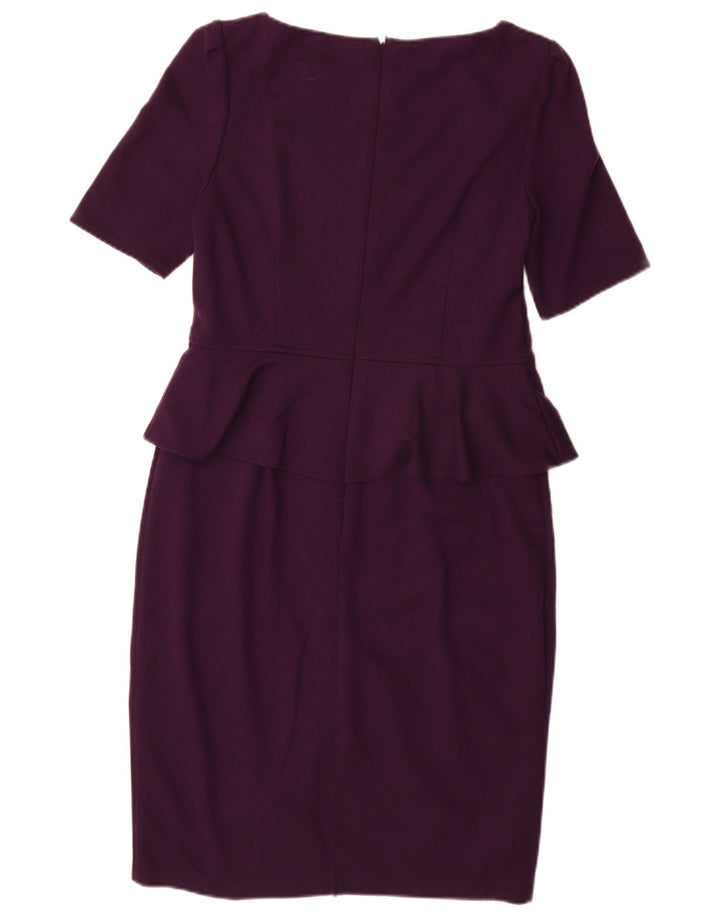 MARKS & SPENCER Robe Peplum Femme UK 44 Polyester Violet Moyen
