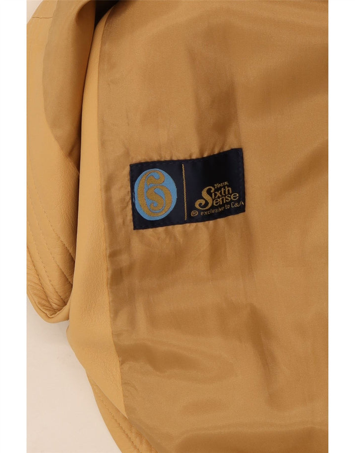 Your Sixth Sense Manteau en cuir pour femme UK 12 Beige moyen