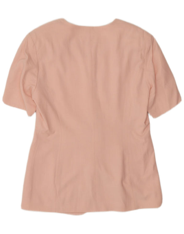 APART Veste blazer à manches courtes 6 boutons pour femme UK 12 Rose moyen