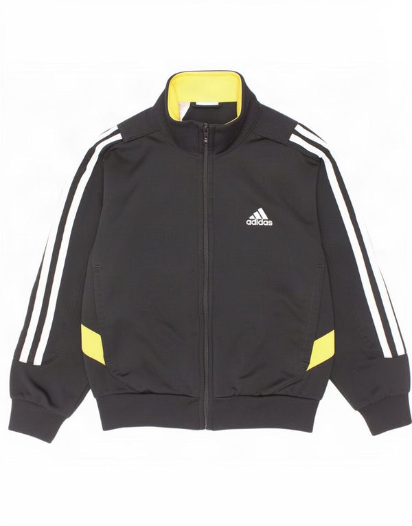 Adidas Veste de survêtement pour garçon 5-6 ans Noir Colourblock Polyester
