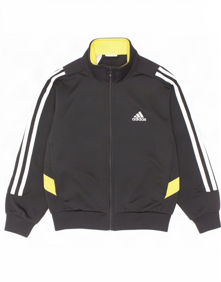 Adidas Veste de survêtement pour garçon 5-6 ans Noir Colourblock Polyester