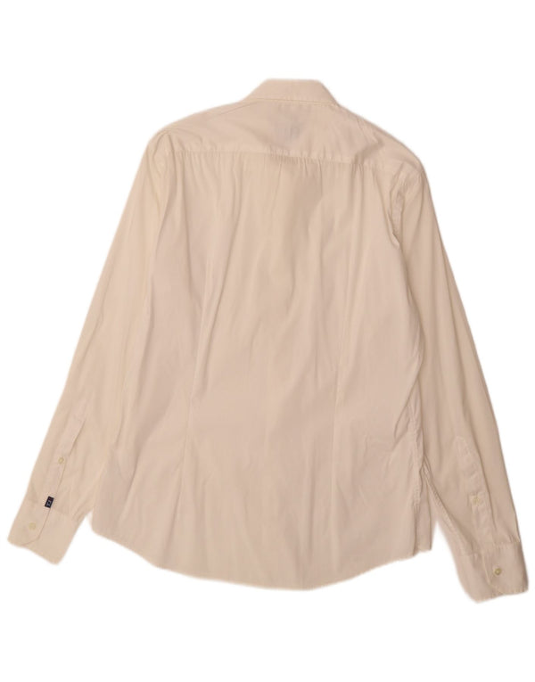 Trussardi Jeans Chemise Homme Blanc Moyen Coton
