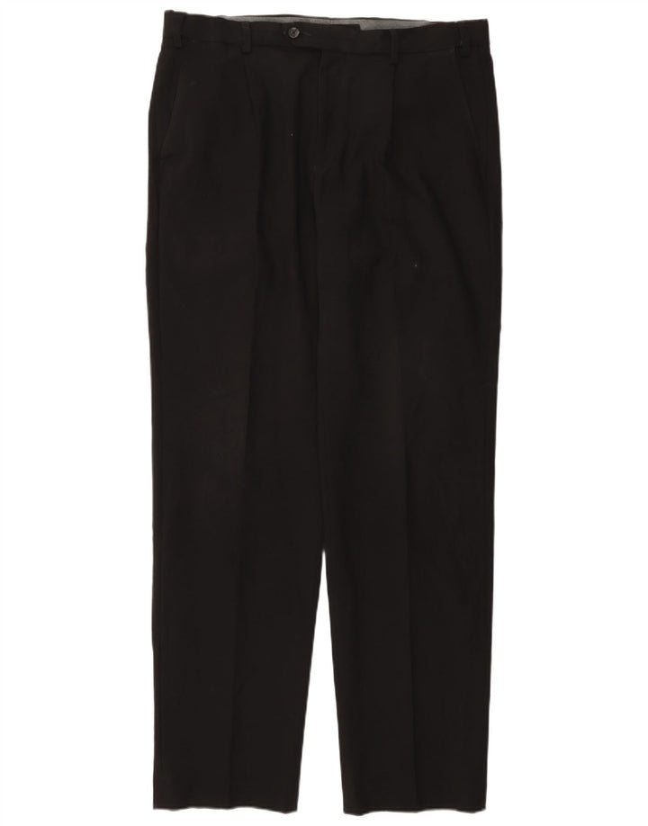 MARKS & SPENCER Pantalon de costume coupe classique pour homme W36 L33 Noir Polyester