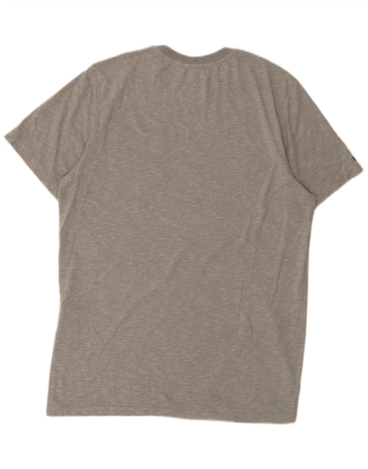 Superdry Homme T-Shirt Top Large Gris Moucheté Coton