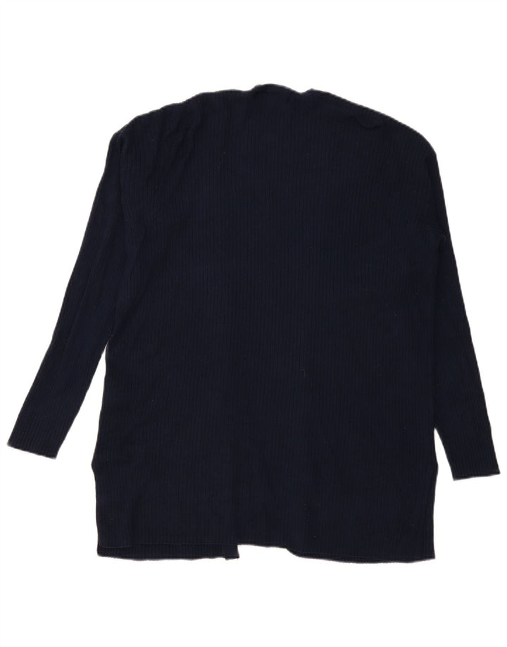 Marks & Spencer Pull cardigan long pour femme UK 14 Bleu marine moyen