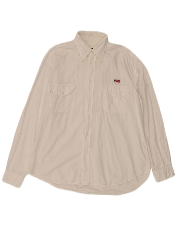 Napapijri Chemise Homme Large Blanc Coton