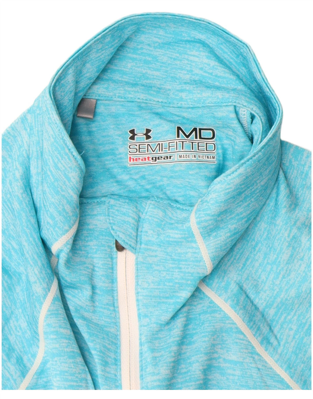 UNDER ARMOUR Haut de survêtement Heat Gear pour femme UK 12 Bleu moyen
