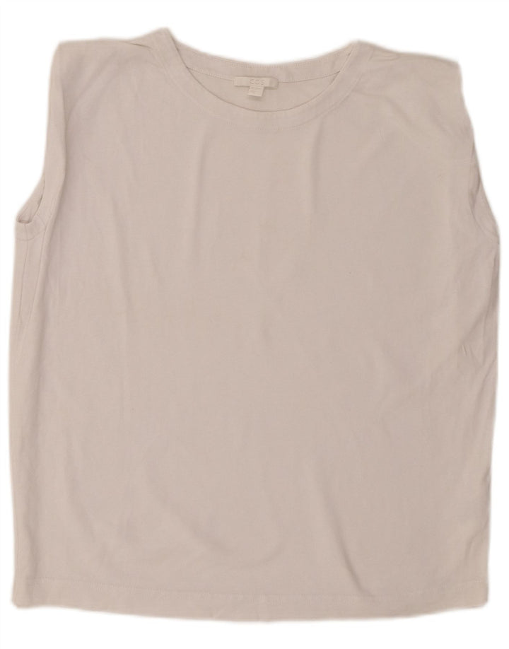 Cos Débardeur surdimensionné pour femme UK 6 XS Coton blanc
