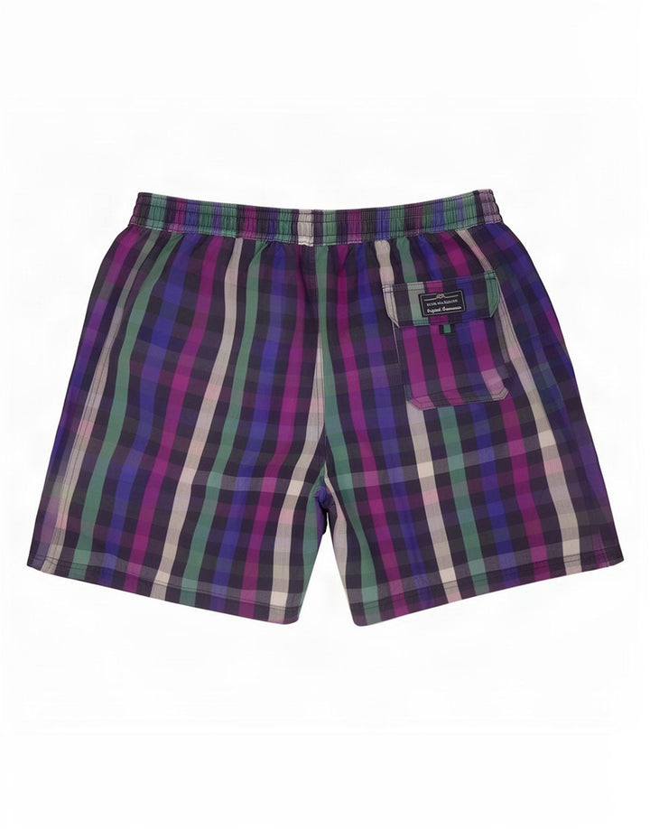 Marks & Spencer Short de bain pour homme en coton vichy multicolore