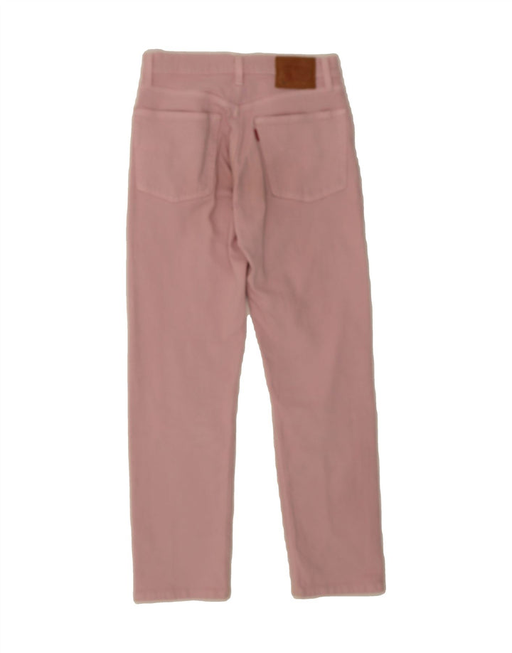 LEVI'S Womens Crop Straight Jeans W24 L26 Pink Cotton Vintage Levi's and Second-Hand Levi's from Messina Hembry 