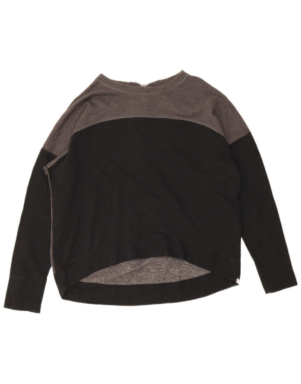 CHAMPION Sweat-shirt court pour femme UK 16 Large Gris Colorblock
