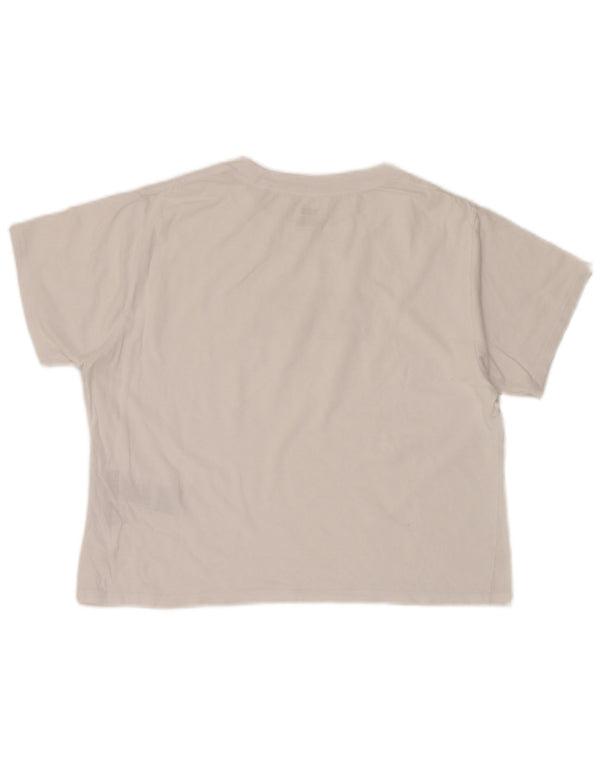 Levi's T-Shirt Graphique Oversize Femme UK 10 Petit Blanc Coton