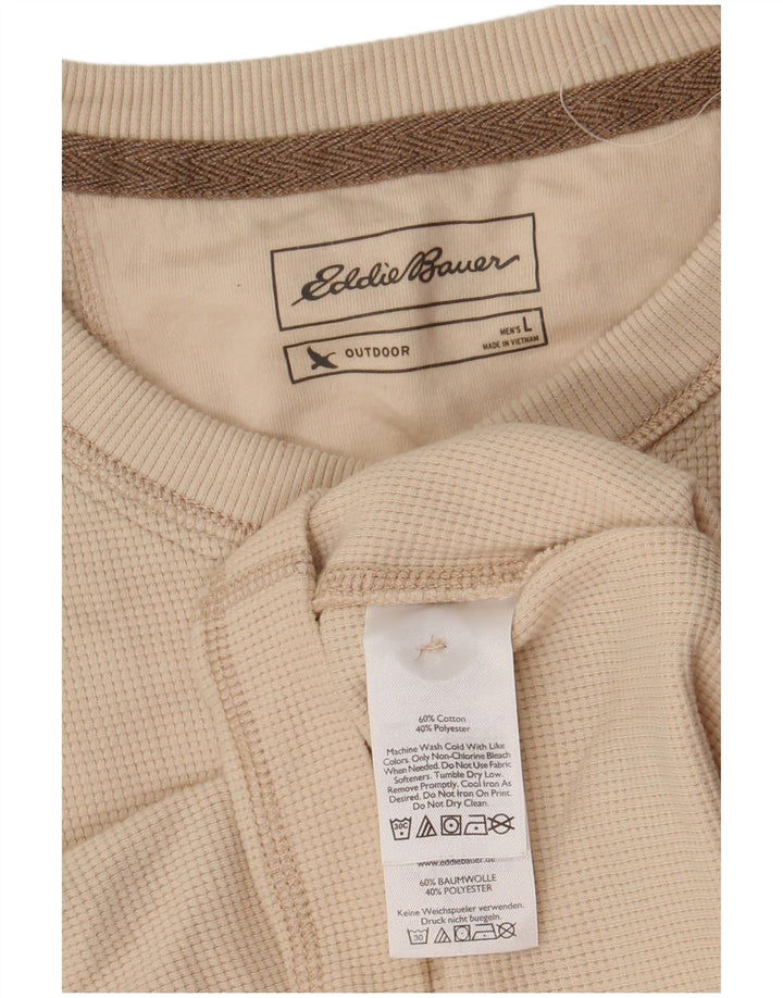 Eddie Bauer Haut à manches longues pour homme en coton beige
