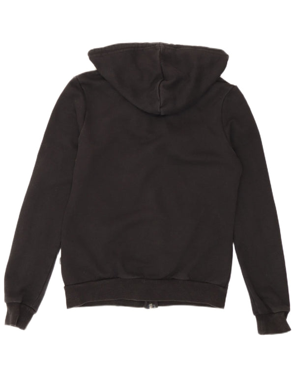 Puma Pull à capuche zippé pour femme UK 10 Small Noir Coton