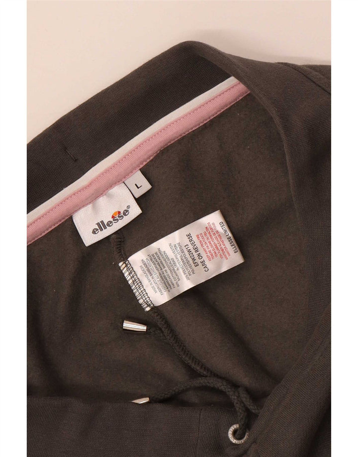 Ellesse Pantalon de survêtement pour femme UK 14 Large Gris Coton