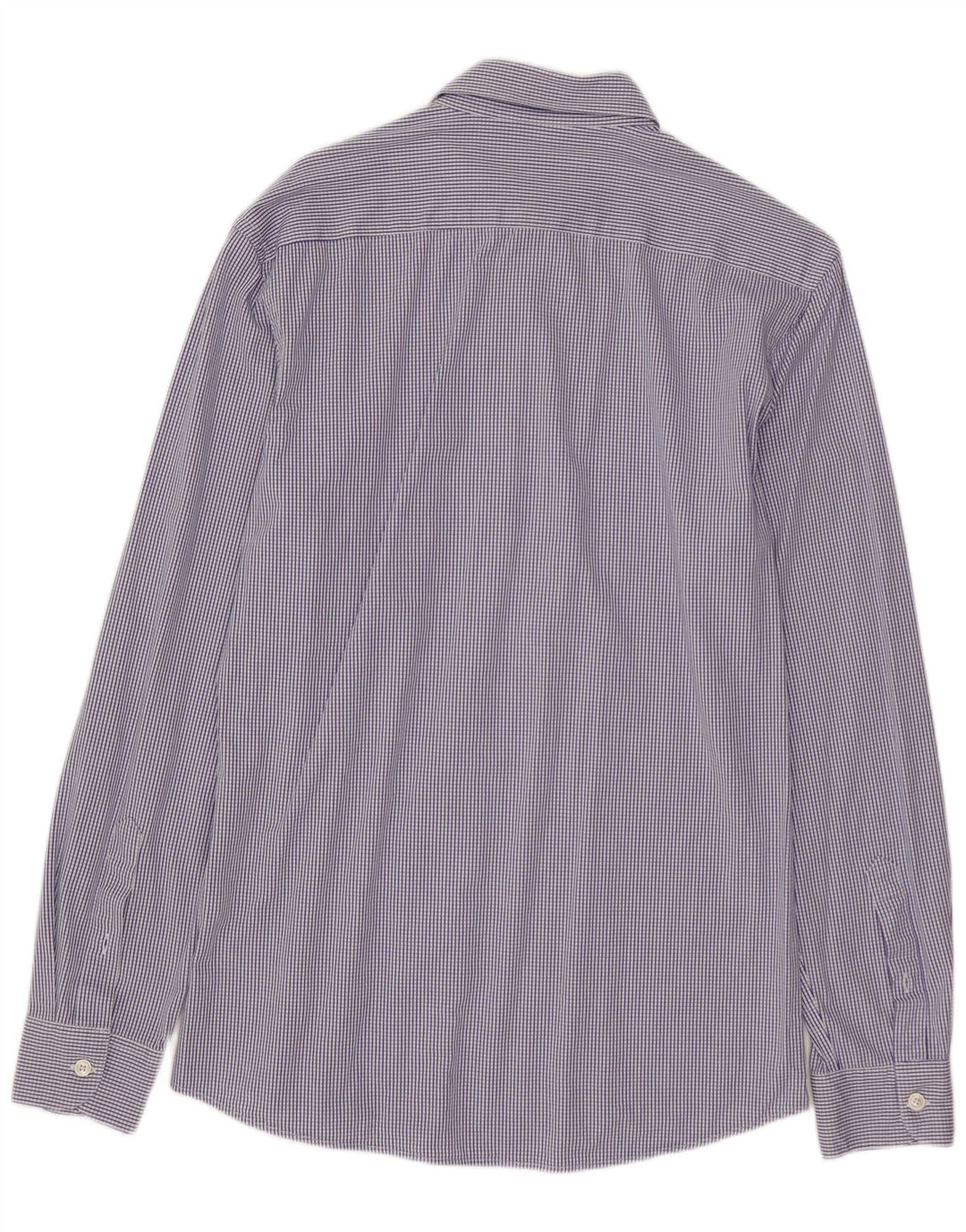 ZARA Chemise Slim Fit Homme Bleu Moyen Carreaux Coton
