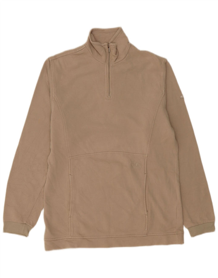 Champion Sweat-shirt à col zippé pour homme Grand coton beige