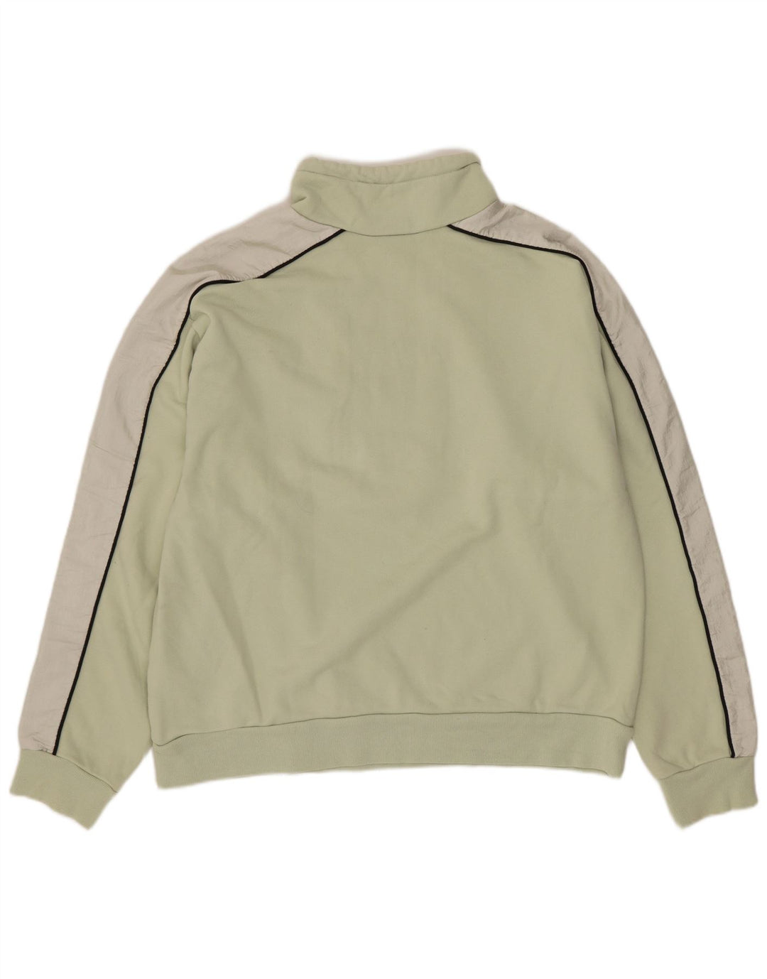 Levi's Sweat-Shirt Zip Neck Femme UK 44 Vert Moyen Colorblock