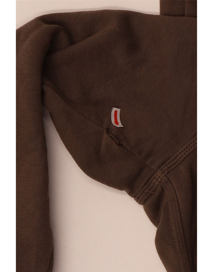 Nike Pull à capuche zippé en coton marron moyen pour homme
