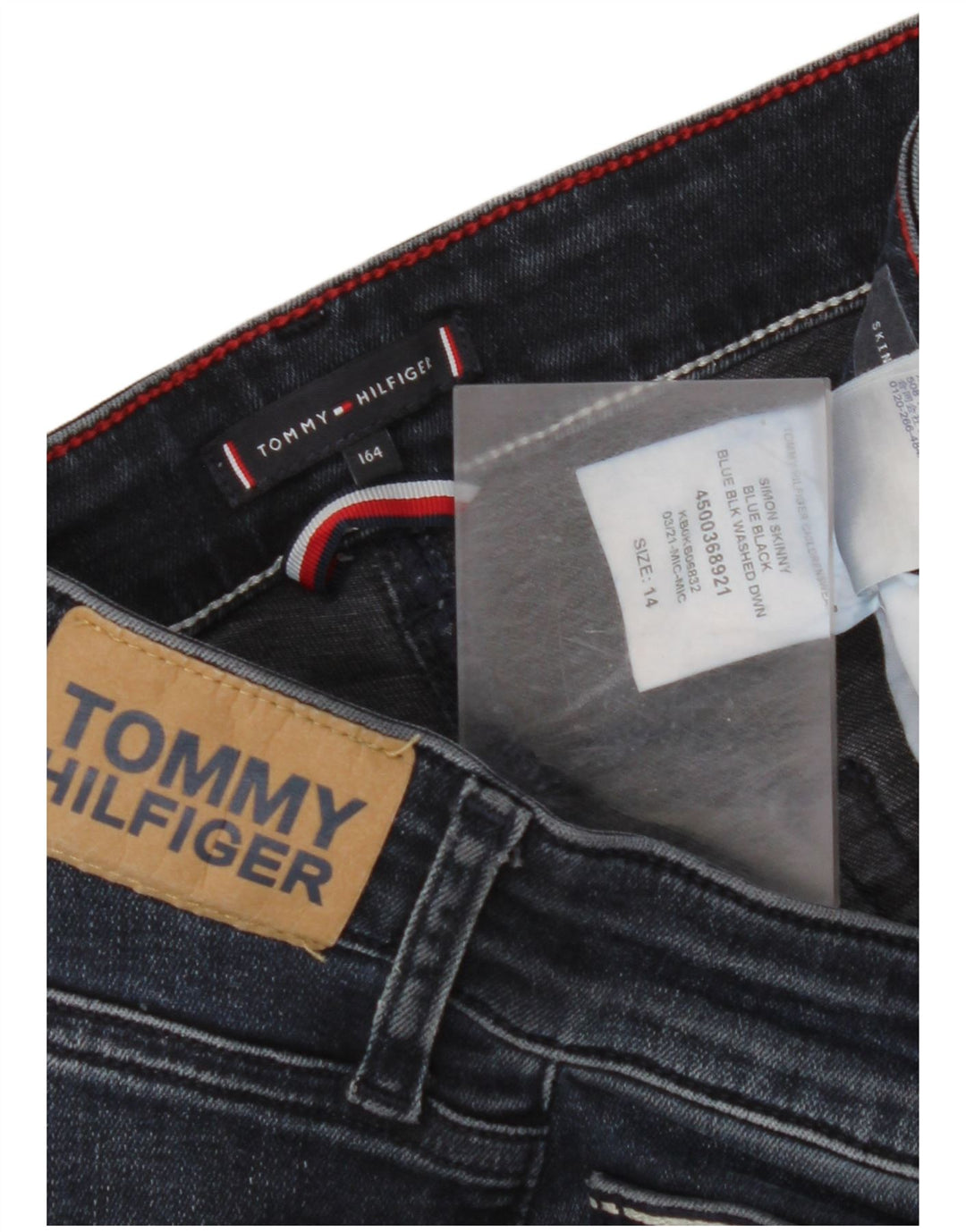 TOMMY HILFIGER Jean skinny garçon 13-14 ans W28 L29 Bleu marine Coton