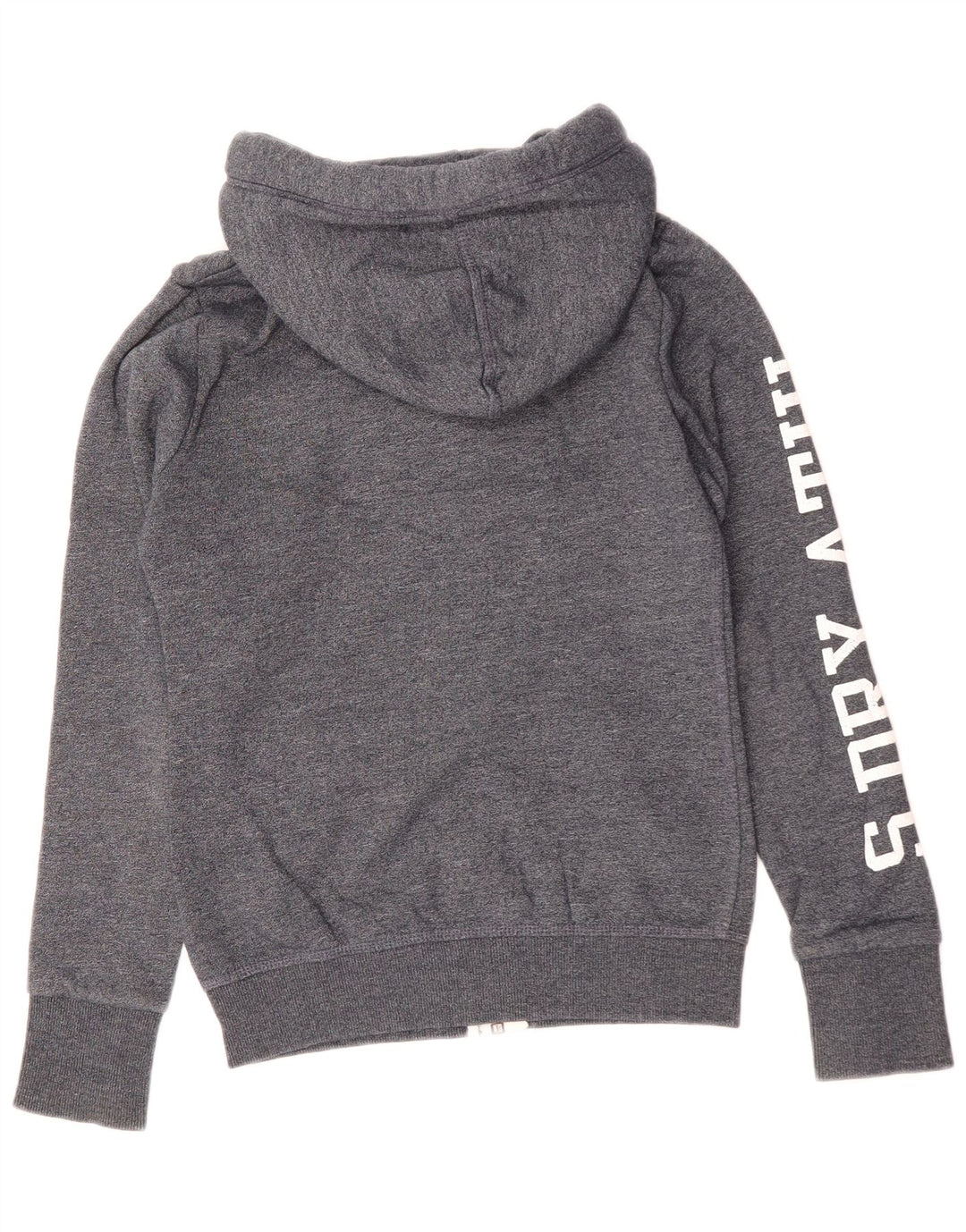SUPERDRY Pull à capuche zippé Track & Field Graphic pour homme XS Gris Coton