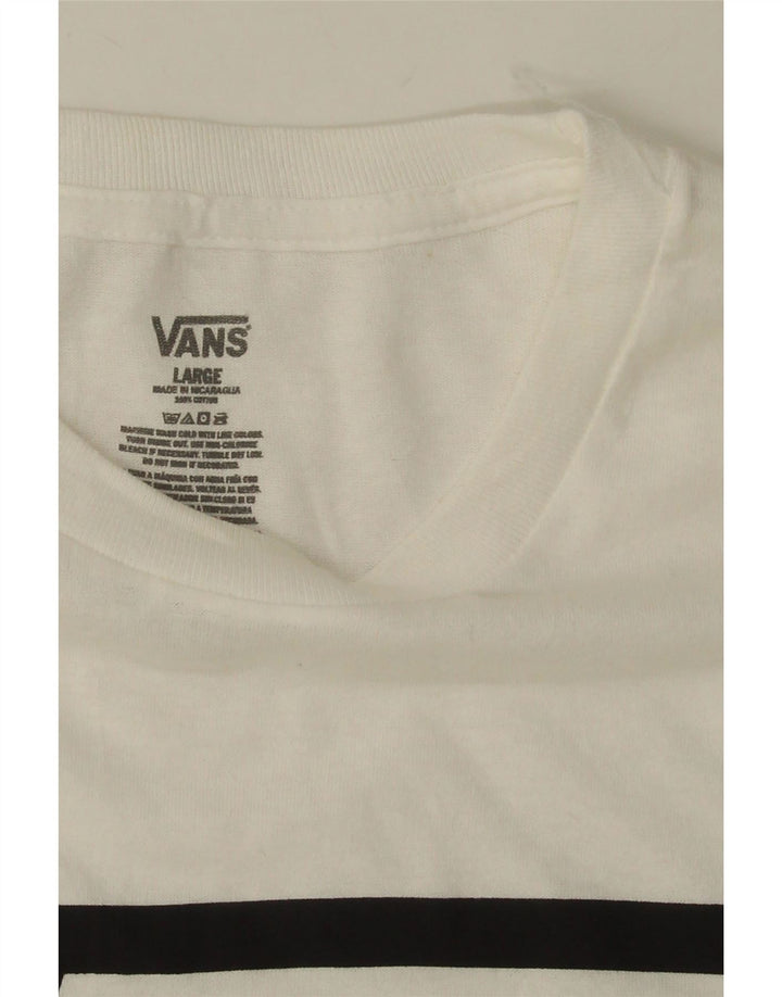 VANS T-shirt graphique pour hommes, grand coton blanc