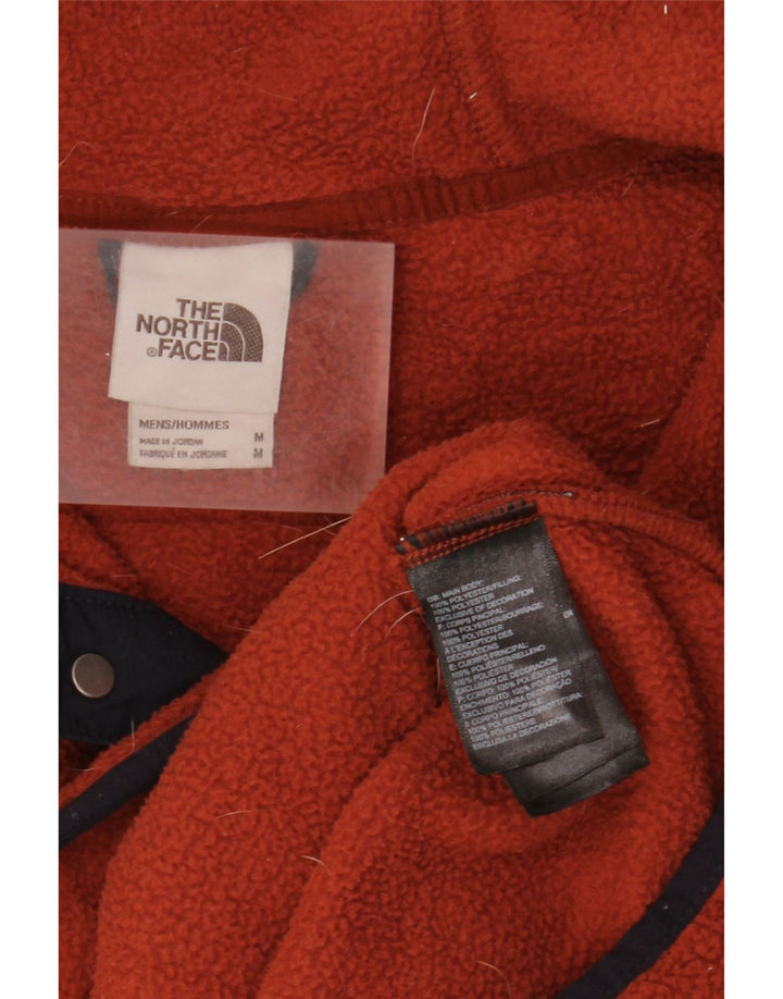 The North Face Pull polaire à capuche et col boutonné pour homme Rouge moyen Polyester