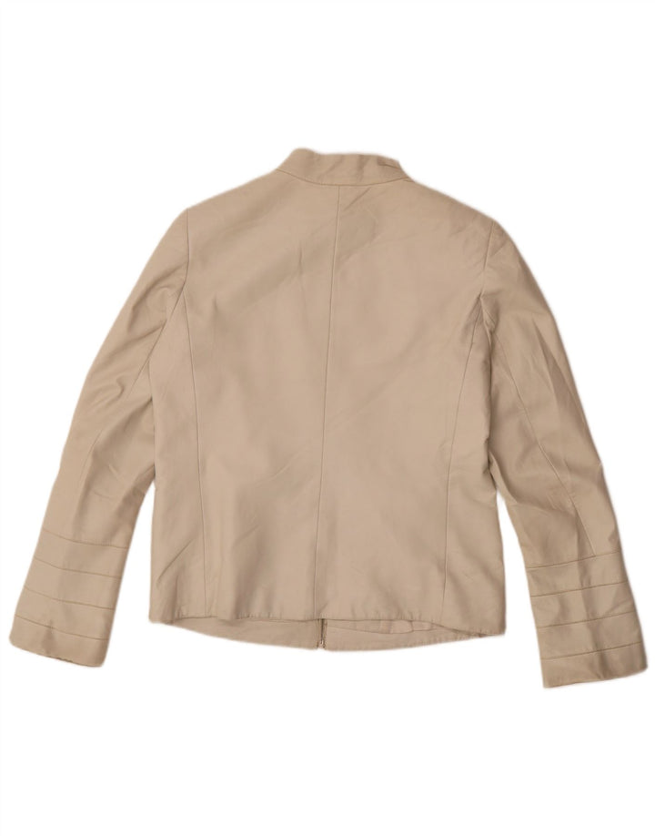 Olivieri Les Marées Veste En Cuir Femme IT 44 Cuir Beige Moyen