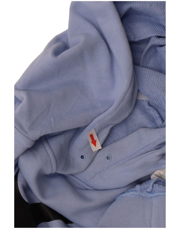 Nike Femme Crop Graphic Sweat à capuche UK 14 Bleu moyen Coton