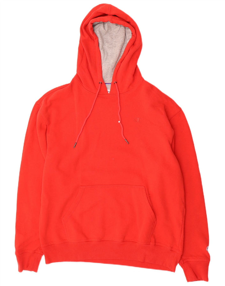 Champion Pull à capuche pour homme en coton rouge Large