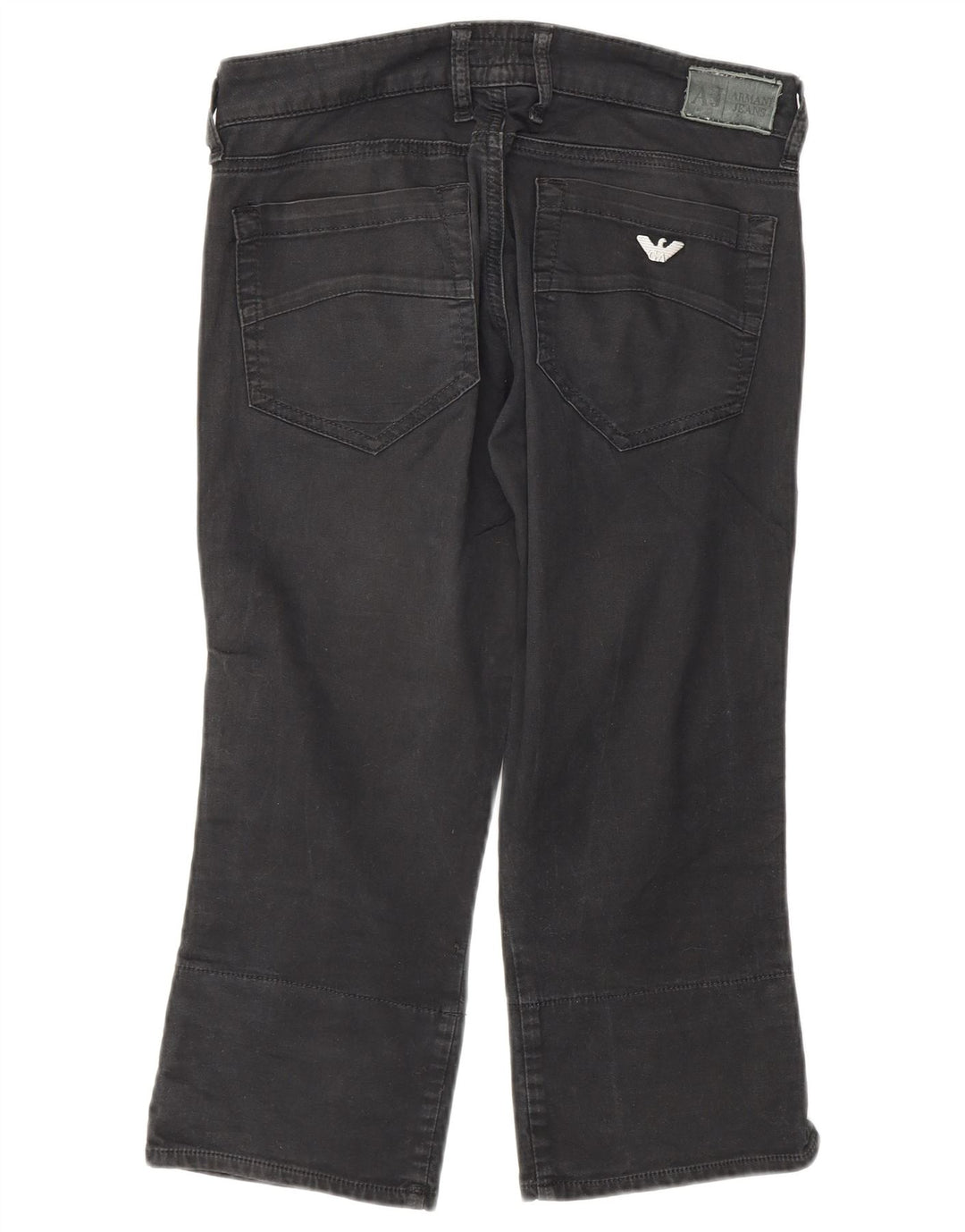 Pantalon Capri Femme Armani W27 L20 Gris Coton